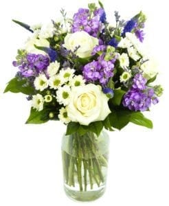 Mixed Cream and Purple Bouquet