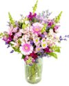 Valentines Day Flowers Creams Pinks Purples Valentines Day Flowers Creams Pinks Purples, Valentines Day Flowers Alstroemeria, Antirrhinum, a pretty Chrysanthemum known as San Rossi Pink, Germini and finally finished with a dark blue / purple Limionium and foliages , Mothers Day Bouquet Creams Pinks Purples