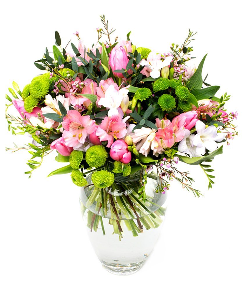 Fortnightly Flower Delivery - Pinks & Lime Greens