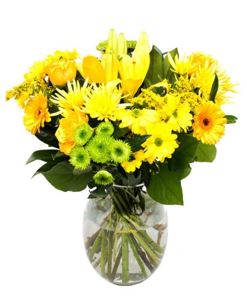 Large Yellow Flower Arrangement