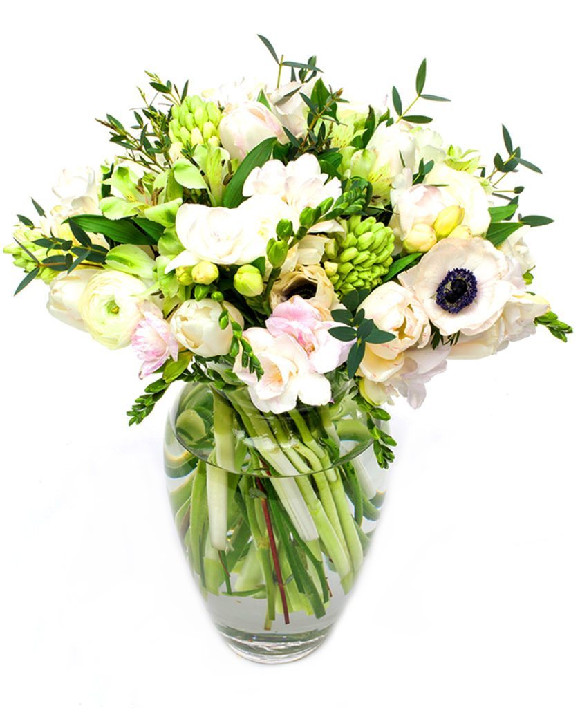 Spring Tulip Bouquet - Whites & subtle Pinks