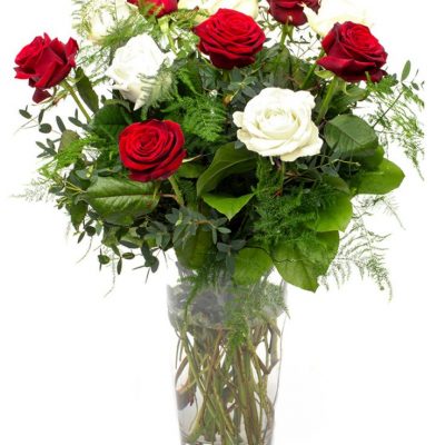 Weekly Flower Delivery – red and white