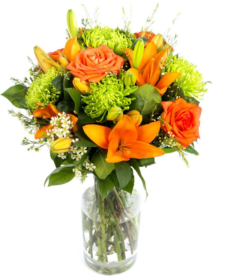 Subscription flowers - Oranges & Lime-Greens