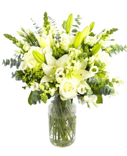 Weekly Flower Subscription Elegant Bouquet Creams Whites, Classic bouquet, elegant bouquet, cream bouquet, white bouquet, white flowers, cream flowers, white arrangement, cream arrangement
