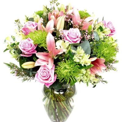 Subscription Flowers - pinks & lime greens