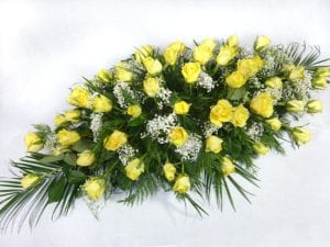 Yellow Roses Casket Spray